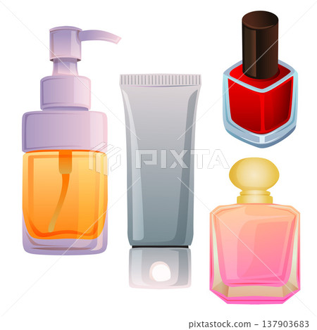 body and skin care product icon set body and skin care product icon set 137903683