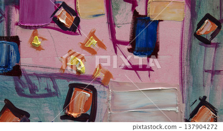 Oil painting, abstract drawing, handmade Oil painting, abstract drawing, handmade 137904272