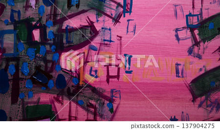 Oil painting, abstract drawing, handmade Oil painting, abstract drawing, handmade 137904275
