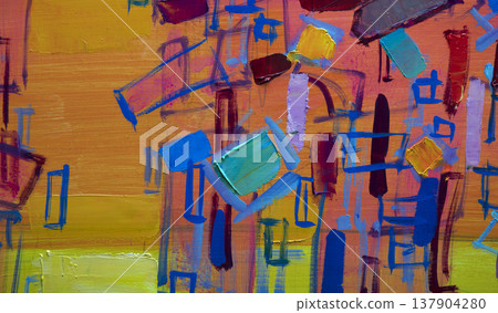 Oil painting, abstract drawing, handmade Oil painting, abstract drawing, handmade 137904280
