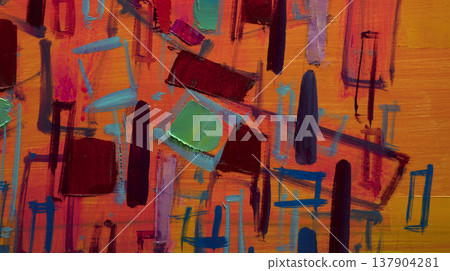 Oil painting, abstract drawing, handmade Oil painting, abstract drawing, handmade 137904281