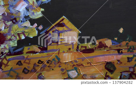 Oil painting, abstract drawing, handmade Oil painting, abstract drawing, handmade 137904282