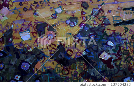 Oil painting, abstract drawing, handmade Oil painting, abstract drawing, handmade 137904283