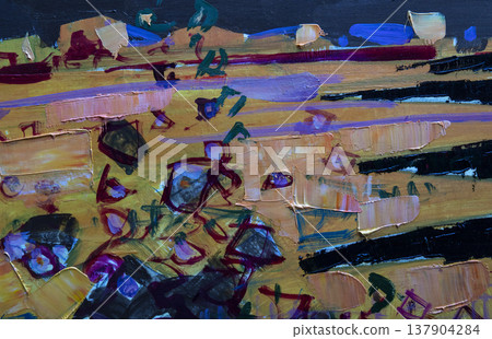 Oil painting, abstract drawing, handmade Oil painting, abstract drawing, handmade 137904284