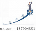 rising graph and businessman 137904351