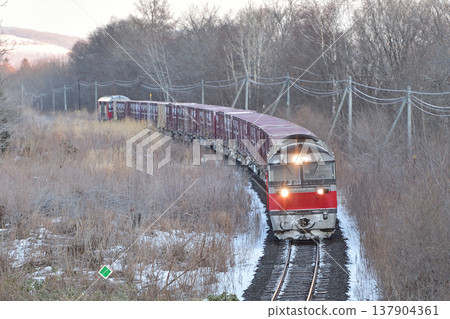 石北幹線、遠輕～安國、JR貨運、DF200-61+貨運車廂+DF200-6（五稜郭） 137904361