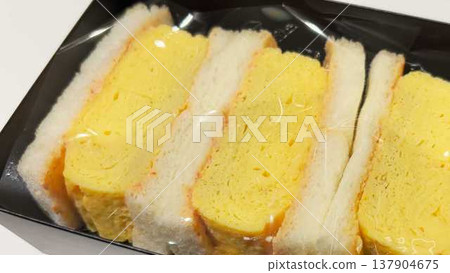 Thick rolled omelet sandwich Thick rolled omelet sandwich 137904675