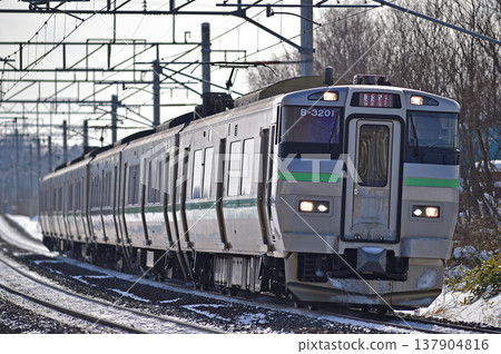 Chitose Line Shimamatsu-Kitahiroshima JR Hokkaido 733 series B-3201 formation (Sapporo) Airport Chitose Line Shimamatsu-Kitahiroshima JR Hokkaido 733 series B-3201 formation (Sapporo) Airport 137904816