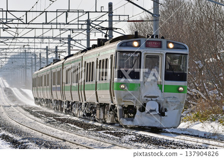 Chitose Line Shimamatsu-Kitahiroshima JR Hokkaido 721 series F-4204 train (Sapporo) Airport Chitose Line Shimamatsu-Kitahiroshima JR Hokkaido 721 series F-4204 train (Sapporo) Airport 137904826