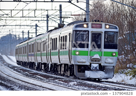 Chitose Line Shimamatsu-Kitahiroshima JR Hokkaido 721 series F-3202 train (Sapporo) Airport Chitose Line Shimamatsu-Kitahiroshima JR Hokkaido 721 series F-3202 train (Sapporo) Airport 137904828