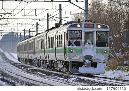 Chitose Line Shimamatsu-Kitahiroshima JR Hokkaido 721 series F-3201 train (Sapporo) Airport 137904830