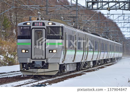 Chitose Line Nishinosato (Shinshu) JR Hokkaido 733 series B-3205 formation (Sapporo) Airport Chitose Line Nishinosato (Shinshu) JR Hokkaido 733 series B-3205 formation (Sapporo) Airport 137904847