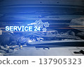 The concept of 24-hour car repair service. 137905323