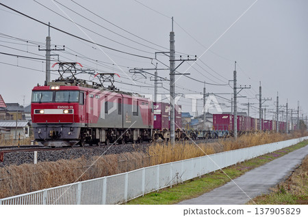 Tohoku Main Line, Kurihashi - Higashi-Washinomiya, JR Freight, EH500-15 (Sendai) Tohoku Main Line, Kurihashi - Higashi-Washinomiya, JR Freight, EH500-15 (Sendai) 137905829