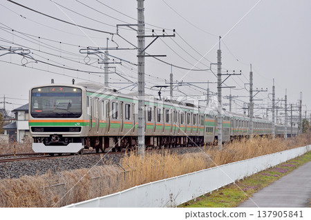 東北本線栗橋東Wash之宮JR東E231系列1000系列U506編隊(大山) 東北本線栗橋東Wash之宮JR東E231系列1000系列U506編隊(大山) 137905841