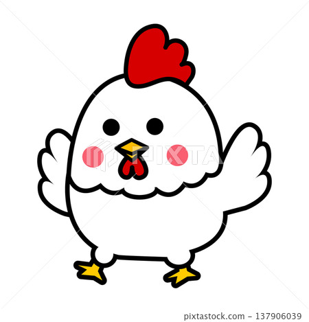 Cute chicken character illustration Cute chicken character illustration 137906039