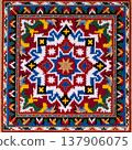 oriental carpet with tribal ornament, tribal, tribal, tribal style 137906075