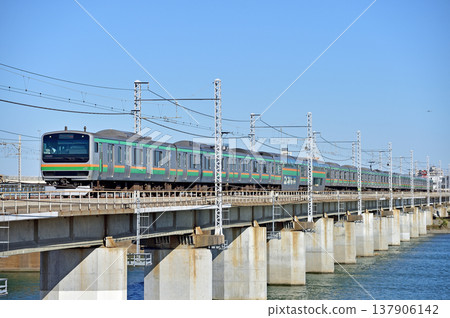 Tokaido Main Line Chigasaki-Hiratsuka JR East E231 series 1000 series K-01 formation (Kokufutsu) 137906142