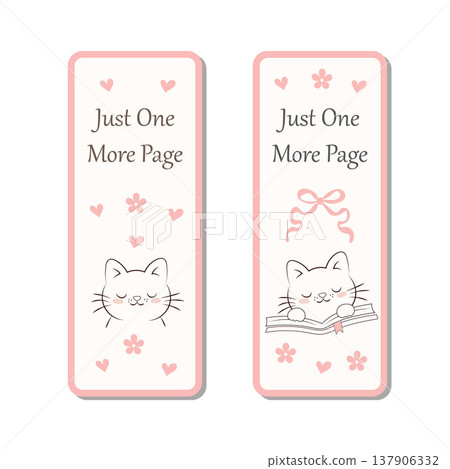 Cute cat bookmarks set adorable kitty themed reading accessories collection Cute cat bookmarks set adorable kitty themed reading accessories collection 137906332