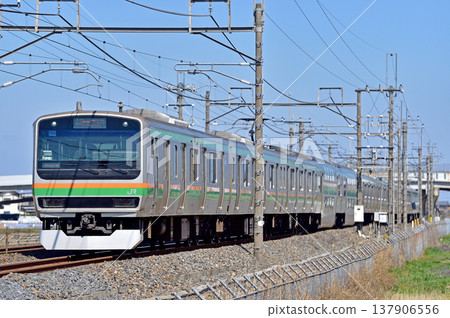 Tohoku Main Line, Kurihashi-Higashiwashimiya, JR East, E231 series 1000 series, U532 train (Oyama) 137906556