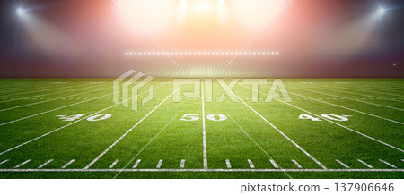 American Football Stadium at night. 137906646