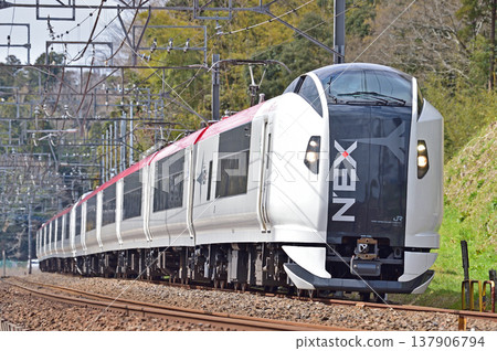 Sobu Main Line, Yotsukaido - Monoi, JR East, E259 series, Ne015 formation (Kamakura), Narita Express (NEX) Sobu Main Line, Yotsukaido - Monoi, JR East, E259 series, Ne015 formation (Kamakura), Narita Express (NEX) 137906794