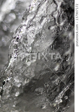 Macro photography of splashing water_vertical 137907172