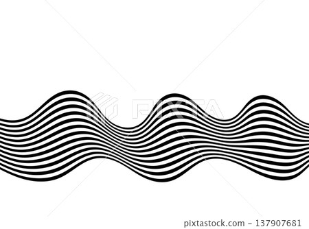 Minimalist vector background with black curved lines on a white backdrop. Eps 10 137907681