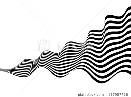 Modern interpretation of classic op-art through complex deformations of linear flow. Eps 10 137907716