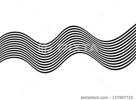 Stylized flow of energy in the form of warped geometric lines on a clean background. Eps 10 137907718