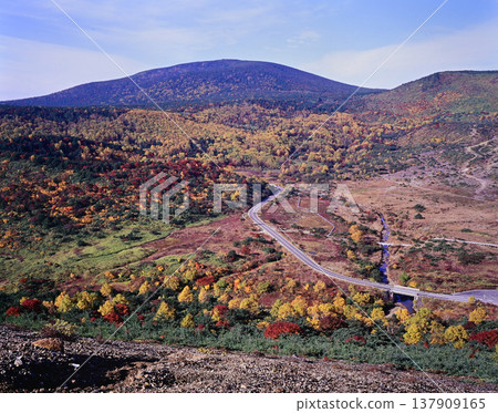 Autumn foliage at Jododaira on the Bandai-Azuma Skyline 137909165