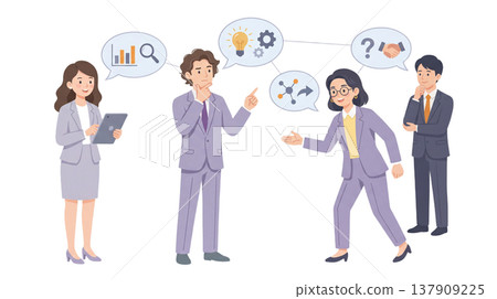 A businessman tried it - having a conversation A businessman tried it - having a conversation 137909225