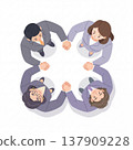 Businessmen forming a circle 137909228
