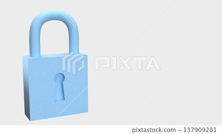 Secure Data Protection and Digital Privacy Lock Concept 3d render. Secure Data Protection and Digital Privacy Lock Concept 3d render. 137909281