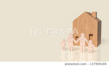 Family Home Protection And Real Estate Security Concept 3d render. 137909289