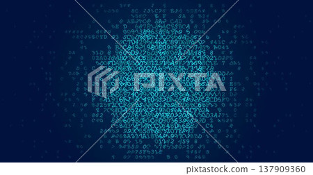 Digital Core - Abstract Binary Data Sphere 137909360