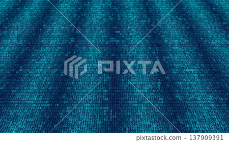 Colored Digital Tapestry . Complex Binary Symbol Mosaic in Infinite Wide Perspective Colored Digital Tapestry . Complex Binary Symbol Mosaic in Infinite Wide Perspective 137909391