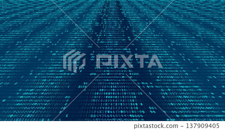 Isometric Data Strata - Receding Binary Perspective with Industrial Grid Alignment Isometric Data Strata - Receding Binary Perspective with Industrial Grid Alignment 137909405
