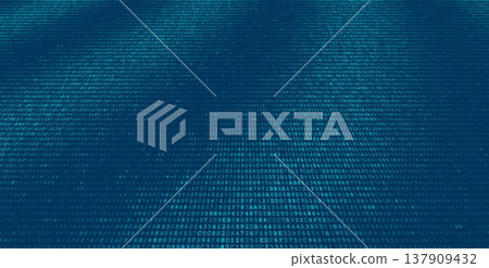 The Digital Tapestry - Dense Binary Code Grid and Data Visualization. Perspective. The Digital Tapestry - Dense Binary Code Grid and Data Visualization. Perspective. 137909432