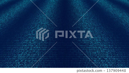 Monolith Data Stream - Symmetrical Binary Code Wall for Cybersecurity and Server Architecture. Perspective. Monolith Data Stream - Symmetrical Binary Code Wall for Cybersecurity and Server Architecture. Perspective. 137909448