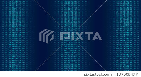 Triptych Binary Streams - Symmetric Data Columns and Digital Information Voids 137909477