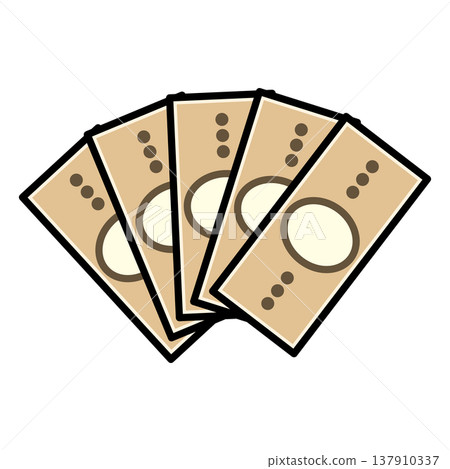 Simple vector icon illustrations of money (5 images) Simple vector icon illustrations of money (5 images) 137910337