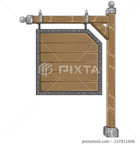 Medieval shop sign in full color 137911006