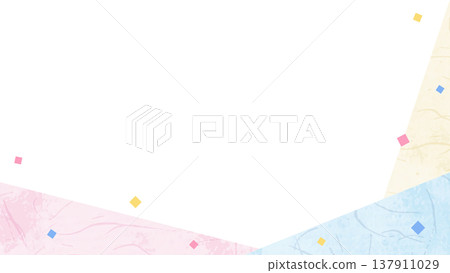 日式紙藝相框,日式背景材料,彩紙裝飾,16:9 寬高比。 日式紙藝相框,日式背景材料,彩紙裝飾,16:9 寬高比。 137911029