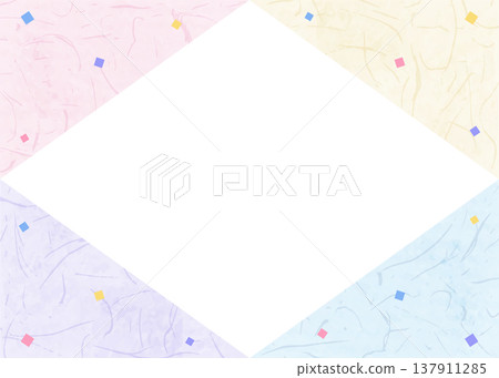 Japanese paper-style frame, Japanese-style background material, confetti decoration Japanese paper-style frame, Japanese-style background material, confetti decoration 137911285
