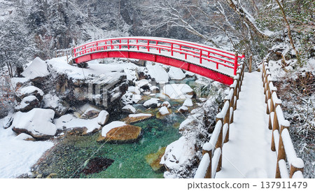 Yumori Valley (Winter): Momiji Bridge Yumori Valley (Winter): Momiji Bridge 137911479