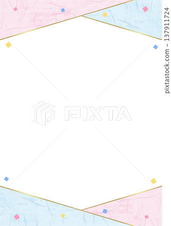 日式紙藝相框，日式背景布，彩紙屑裝飾，垂直擺放 137911724