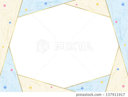 Japanese paper-style frame, Japanese-style background material, confetti decoration Japanese paper-style frame, Japanese-style background material, confetti decoration 137911917