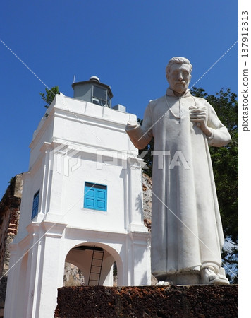 St. Paul's Church in Malacca, statue of St. Francis Xavier St. Paul's Church in Malacca, statue of St. Francis Xavier 137912313