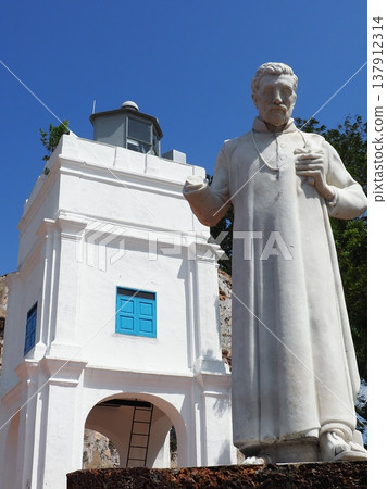 St. Paul's Church in Malacca, statue of St. Francis Xavier St. Paul's Church in Malacca, statue of St. Francis Xavier 137912314